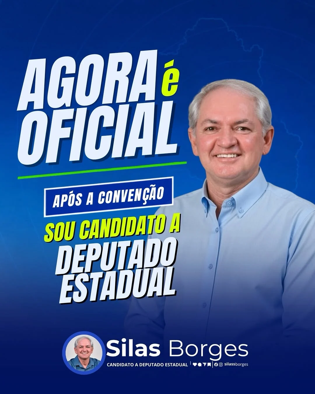Publicação 001 do perfil público de Silas Borges