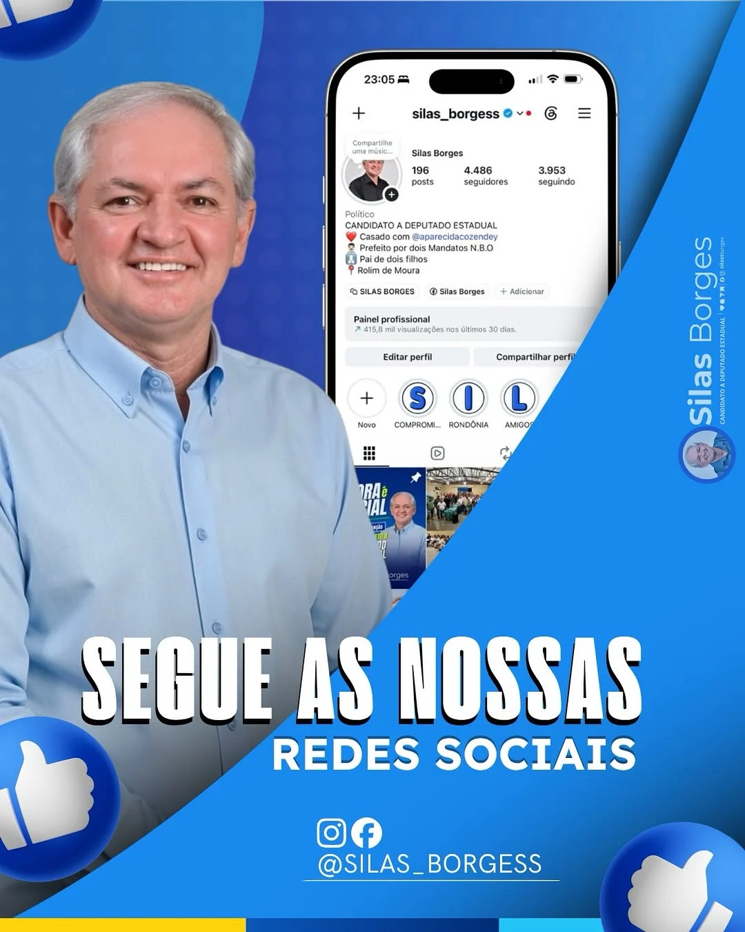 Publicação 005 do perfil público de Silas Borges